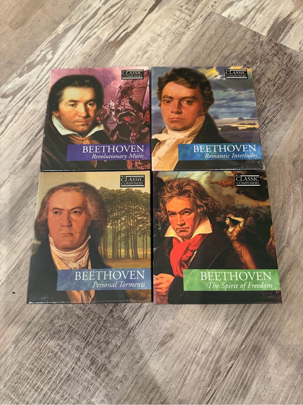 Set of 4 Classic Composers CD collection featuring Ludwig van Beethoven